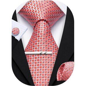 New Men Plaid/Striped Ties Set Silk Business Wedding Formal Fashion Necktie